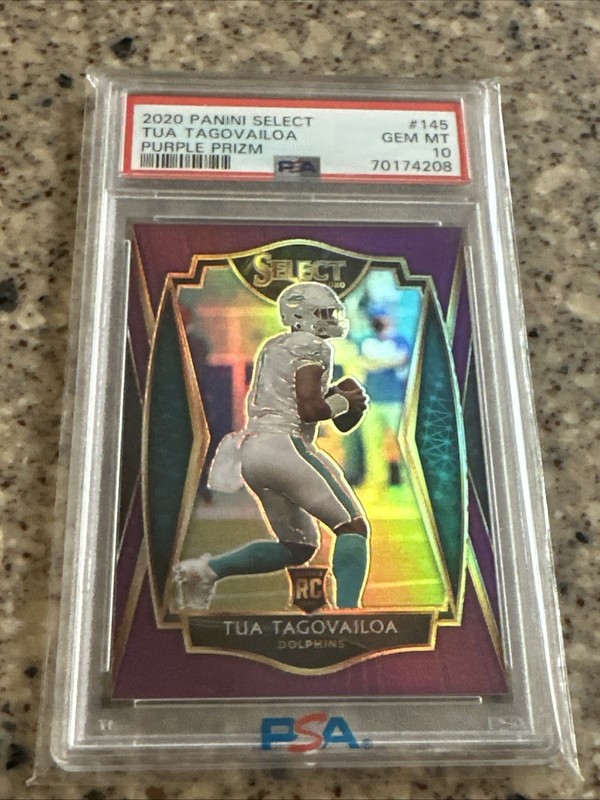 Tua Tagovailoa 2020 Select #145 Premier Purple RC 31/75 PSA 10 GEM MT-Dolphins