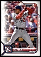 Juan Soto 2022 Bowman #10 Washington Nationals FREE SHIPPING AutographDen