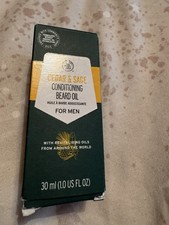 Image of The Body Shop Cedar & Sage Conditioning Beard Oil 30ml For Men With Box