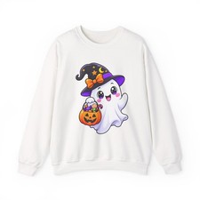 Cute Witch Ghost Halloween sweatshirt 