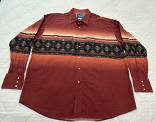 Vintage Wrangler Western Shirt Long Sleeve Pearl Snap Cowboy Men  s Size 2XL