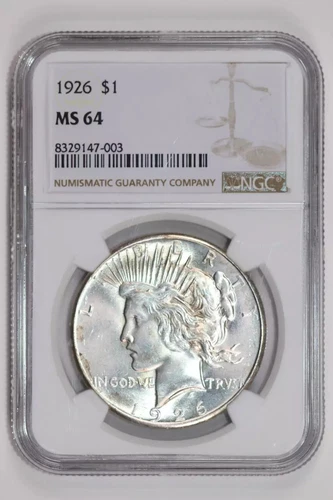 1926 PEACE DOLLAR NGC MS64