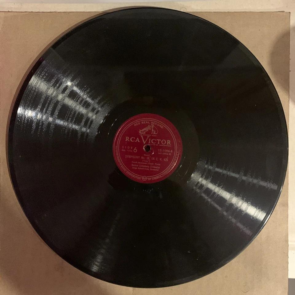 Serge Koussevitzky, 78 rpm Album(3), V+, Linz Symphony No. 36 In C, DM-1354 - Image 3 of 4
