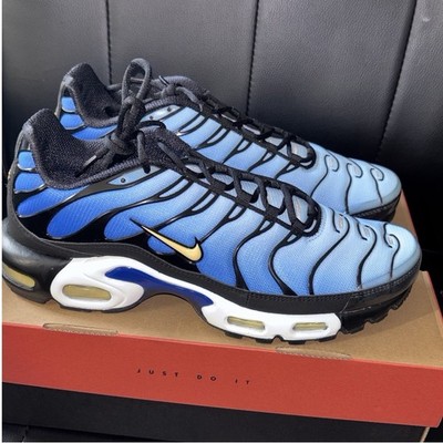 Nike Air Max Plus OG Hyper Blue Mens Sz 10 Black Chamois Sky Blue DX0755-001 NEW