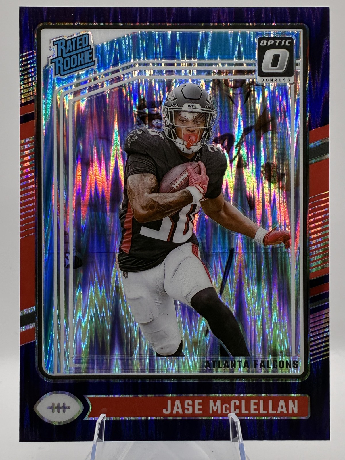 2024 Donruss Optic Jase McClellan Purple Shock Rookie Atlanta Falcons #243