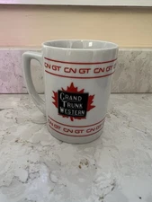 Vintage Grand Trunk Western Railroad Coffee Mug Canadian National Railways Cup