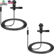 2 Pack Lavalier Microphone Compatible with DJI Mic 2  Rode Wireless Pro/Wireles