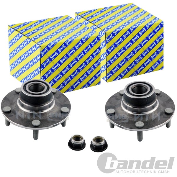2X SNR RADLAGER-SATZ Hinten Passend FÜR Ford Transit Links+Rechts-image