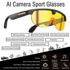 AI Smart Glasses 1080p HD Camera 8MP Real Time Translation Voice Assist