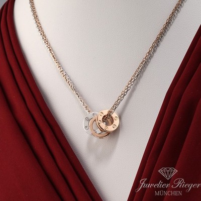Cartier Love Collier Rosegold & Weissgold 750 Diamanten B7219700 2022 Kette Gold
