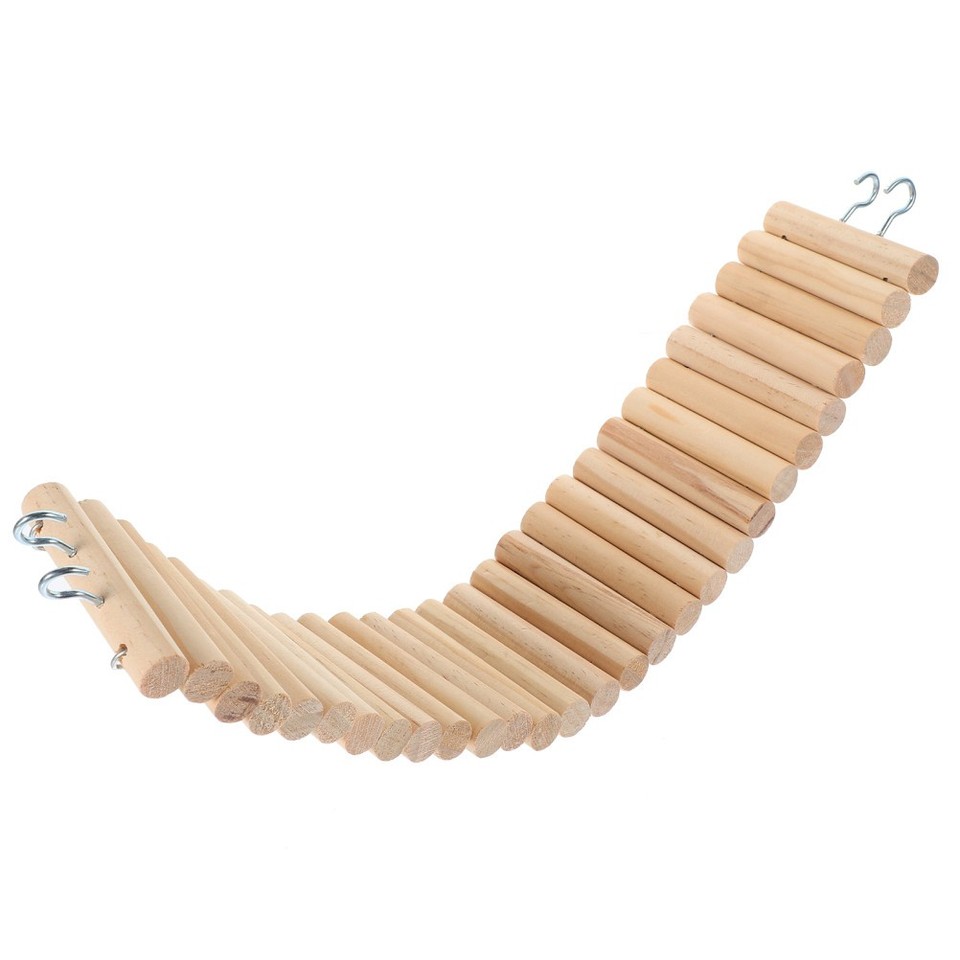 Curated visual reference: Hamster Climbing Frames Reference: Reptile Habitat Hideouts Bridge Wooden Hedgehog Toy Hamster Climbing
