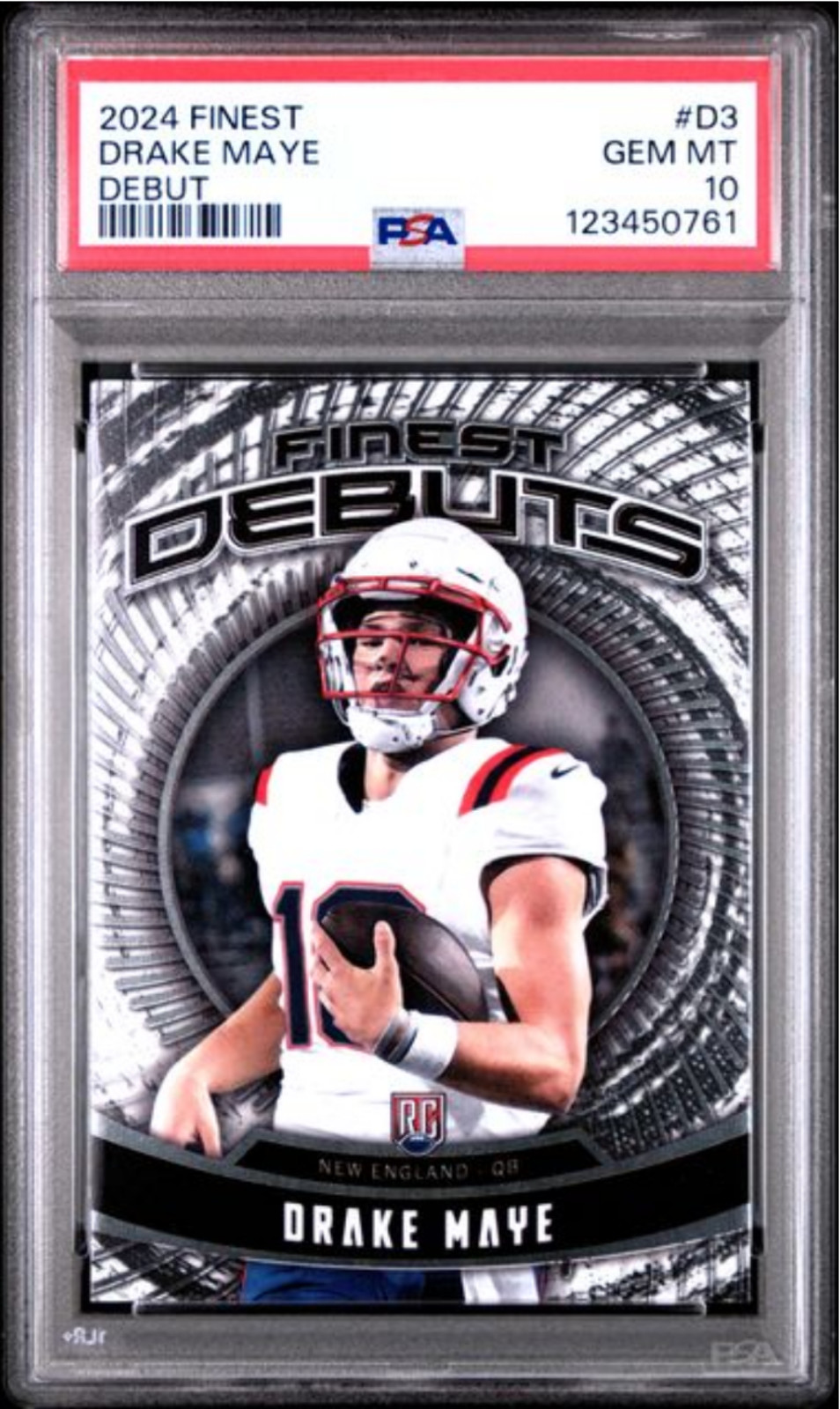 Drake Maye Topps Finest Debut #D3 Base