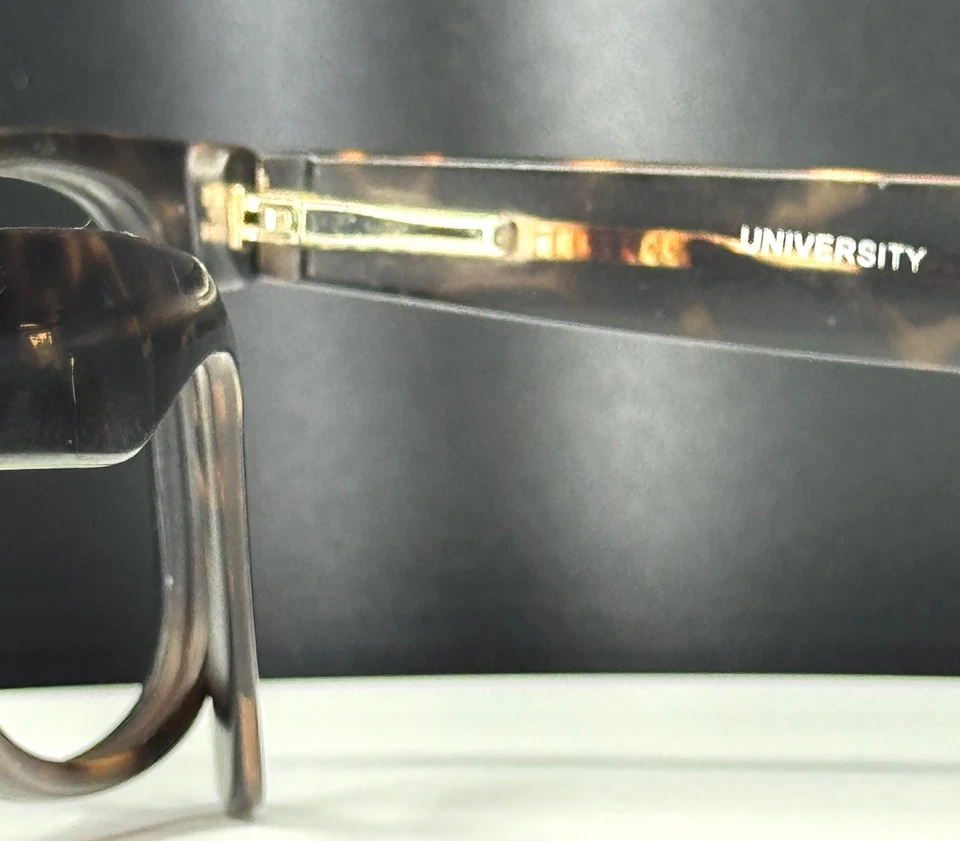 SOLO MONTURAS MONTURAS MONTURAS DE MONTURA COMPLETA CUADRADAS MARRONES UNIVERSITY TORTOISE SIN MARCA DE COLECCIÓN Foto 4 de 4