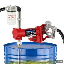 12V Electric Fuel Transfer Pump 20 GPM Diesel Gasoline Pump with Nozzle Filter