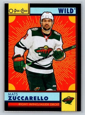 2022-23 O-Pee-Chee Retro Black Border Mats Zuccarello 041/100 Minnesota Wild #33