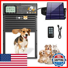 XRDZYXGS Automatic Pet Door, Dog Door Radar, Timer  Light Sensor Modes, Solar 