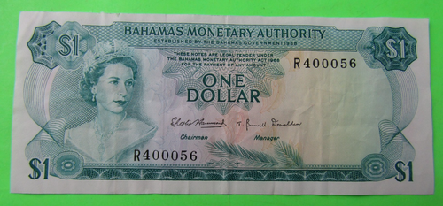 BAHAMAS, $1, QEII, P#26a, L. 1968, prezzo R400056 - Foto 1 di 2