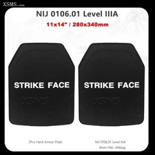 2 x NIJ Level 3 Ballistic Steel Plates Body Armor Bulletproof Vest Brand New