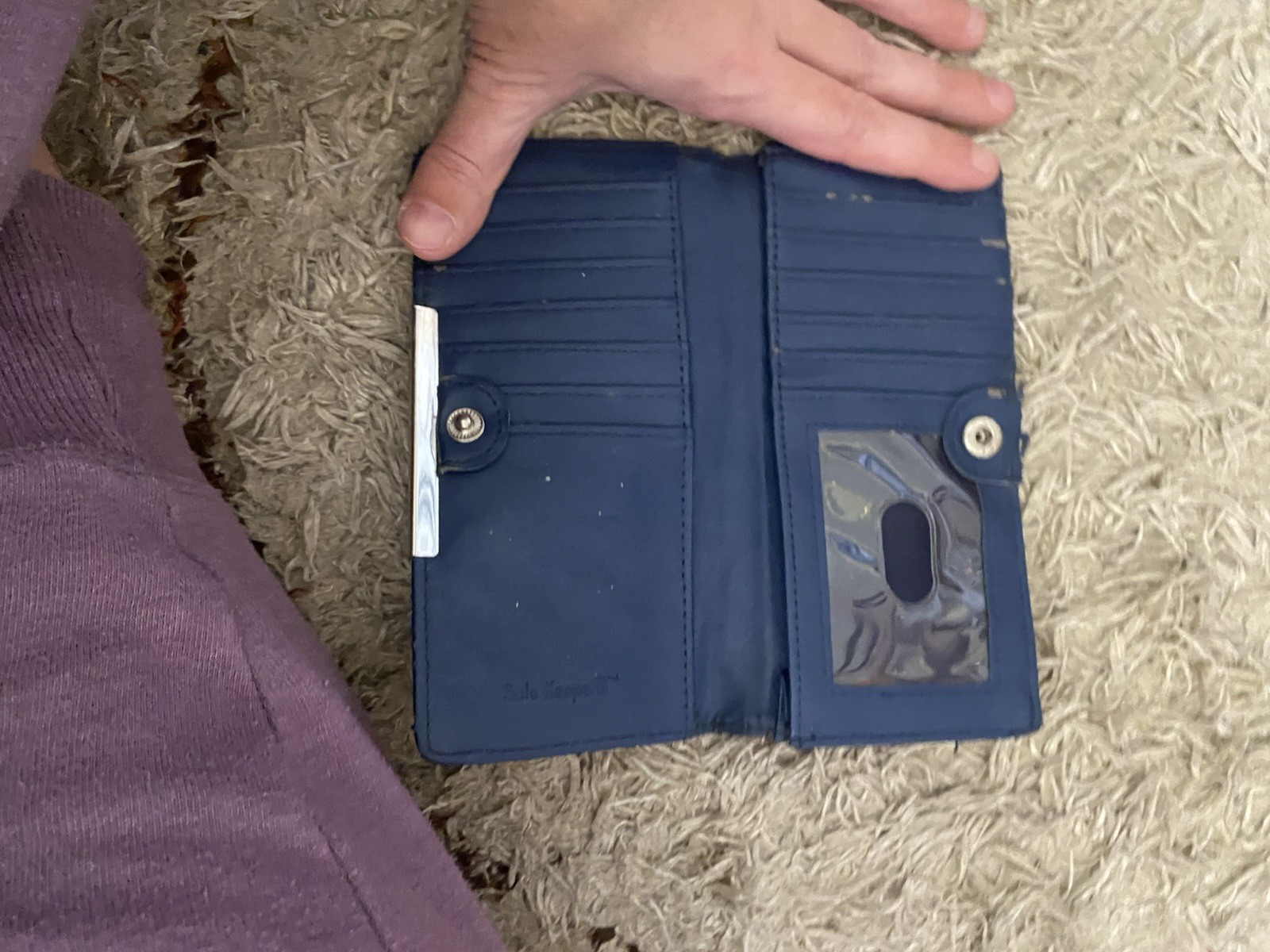 Plaid Patterned Wallet with Snap Closure - image 2