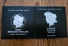 2023 S Proof Morgan and P Peace Silver Dollar 2 Coin Set W/COA Free Shipping