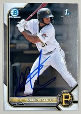 2022 Bowman Chrome Prospects Maikol Escotto Auto Pirates #BCP-52 1st Card Signed