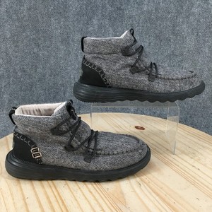 Hey Dude Reyes Womens Chukka Boots Sz 8 Comfort Black Wool Lace Up Round Toe Hey Dude - Brandclub - HEYDUDE Reyes Boots Wool main image 2