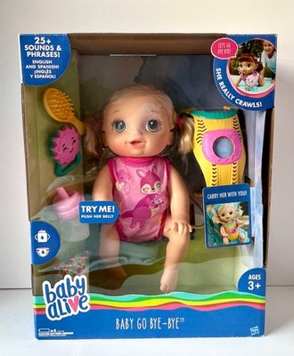 Hasbro Baby Alive  Baby Go Bye-Bye Blonde New In Box