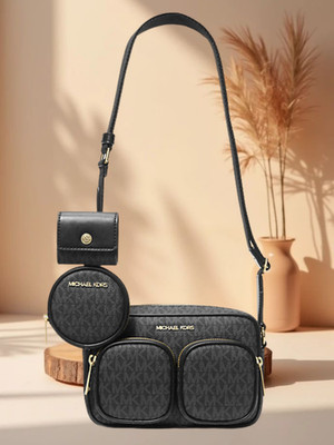 Michael Kors Medium Black Women Shoulder Crossbody Bag Handbag Purse messenger
