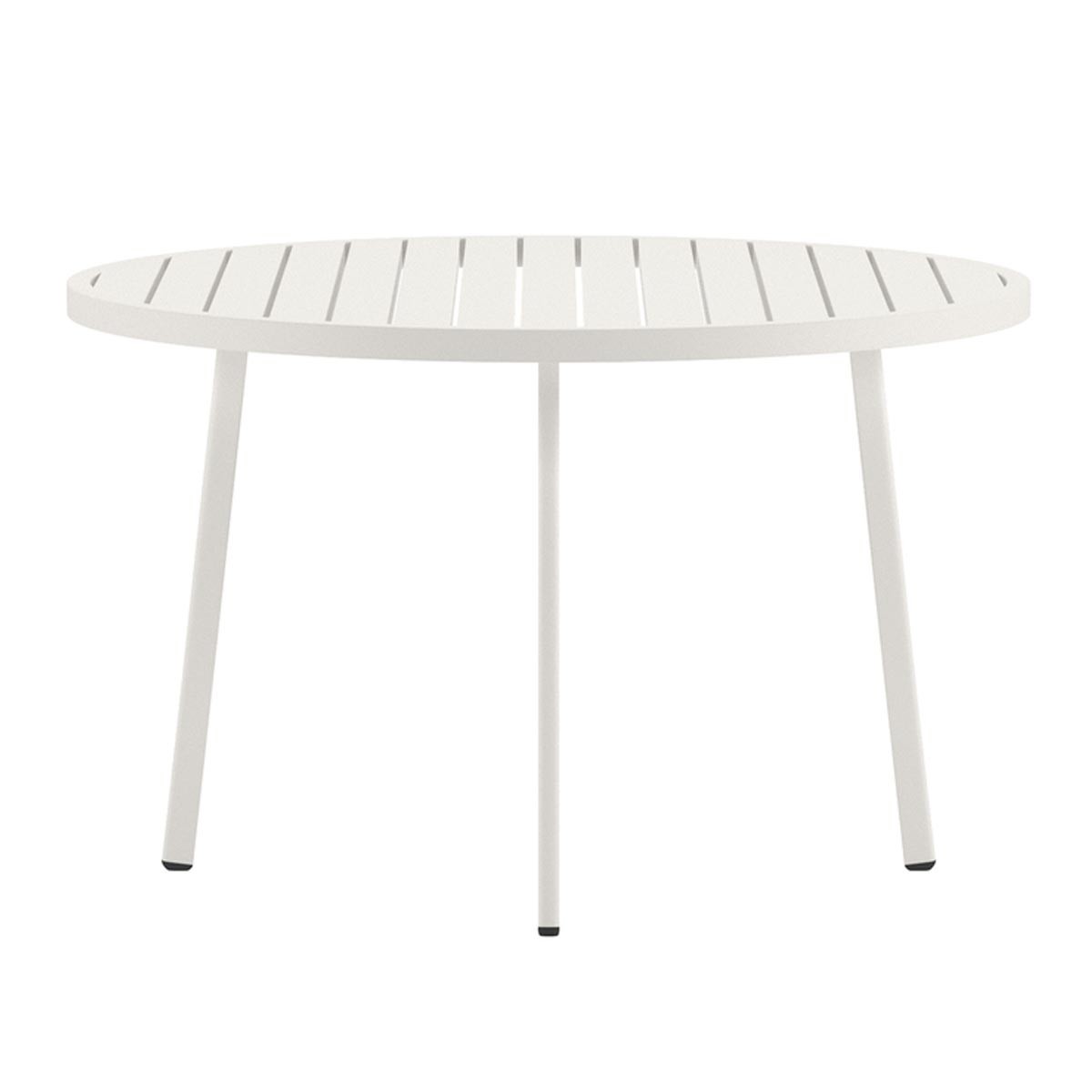Table de jardin ronde Giardini 120cm beige pour créer des souvenirs en famille