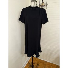 Mudpie Women's Black Short Sleeve Ruffle Hem Dress S comfycore steampunk little