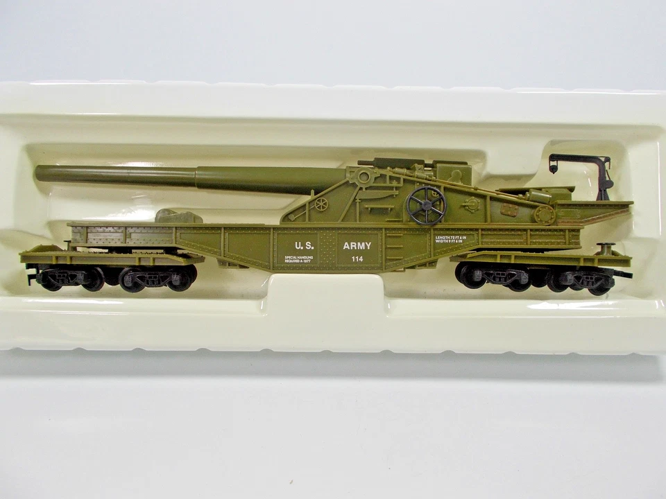 HO Trains Model Power U. S. Army Big Cannon Car Item #99163..w/Box - Image 4 of 4