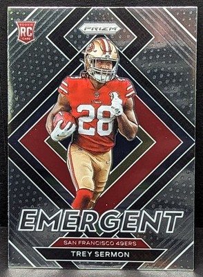 2021 Panini Prizm Emergent Insert #E-19 Trey Sermon San Francisco 49ers RC