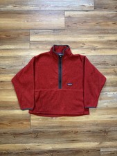 Vintage Patagonia Synchilla Pullover Red Sweater Half Zip Youth Boys Medium