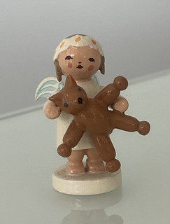 1213/26 Margeritenengel mit Teddy Bär Teddybär Wendt und Kühn Erzgebirge