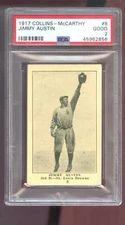 1917 Collins-McCarthy Candy Co E135 #8 Jimmy Austin PSA 2 Graded Baseball Card
