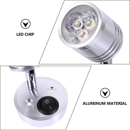 2 pcs 12V Flexible Wall Suction Light Yacht RV 12V Aluminum Universal Lamp - Picture 3 of 12