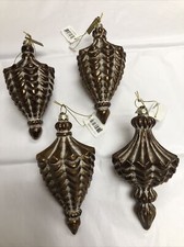 Katherine  s Collection Set of 4 Bronze Finial Ornaments 22-722889 - NEW 