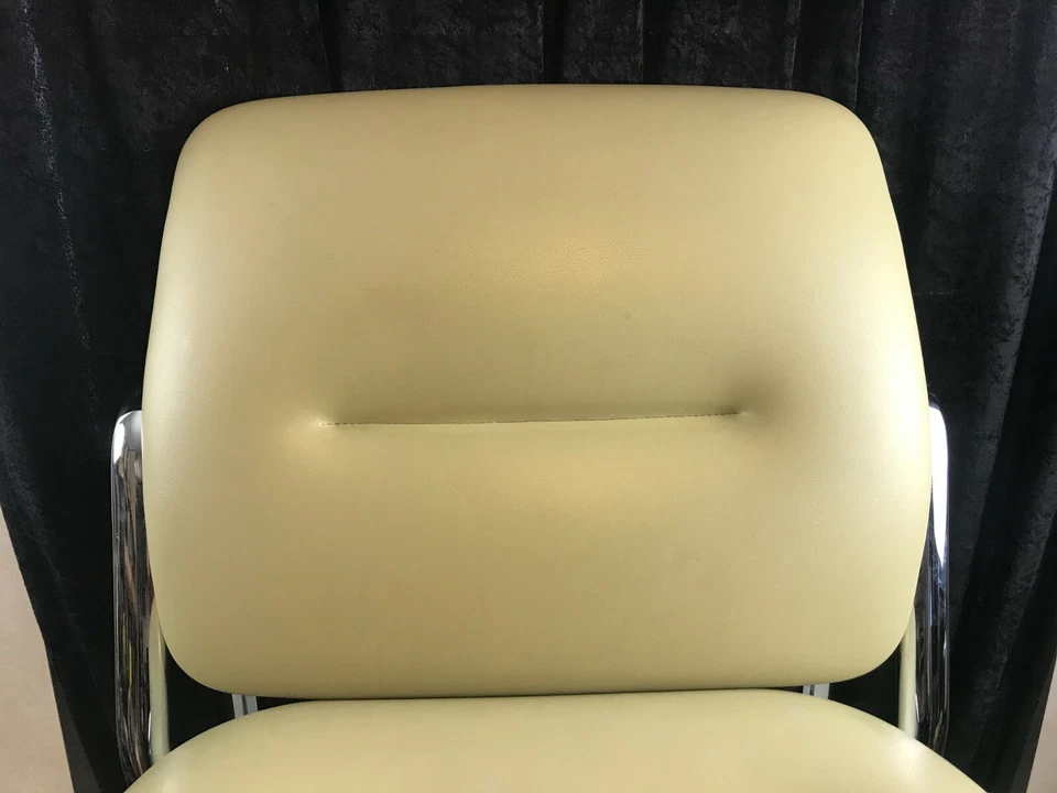 vintage Steelcase Grand Rapids MI 1984 Chrome Tubular Chair 30" x 29" x 25 1/2" - Image 2 of 4