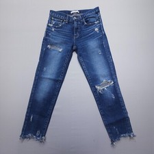 Moussy Vintage Howa Jeans 26 Tapered Skinny Dark Wash Distressed Crop Japan