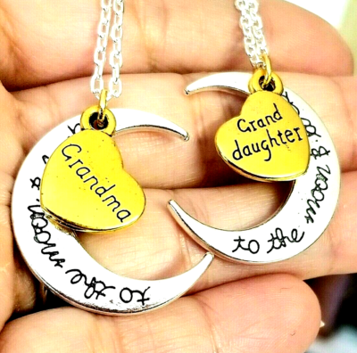 Granddaughter Necklace Gift, Engraved Charm, Swarovski Birthstone, Flower Charm - UK