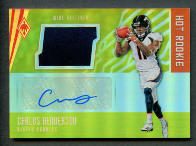 Carlos Henderson #HRS-CH signed autograph auto 2017 Panini Phoenix Rookie 34/49