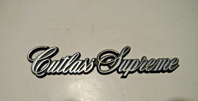 1970 Oldsmobile Cutlass Fender Emblem - New Script Badge (EM2452T) For Restoration