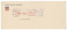 Vintage Union Pacific Railroad "Serves All The West" Ink Blotter Advertising RRY