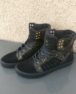 supra black and gold high tops