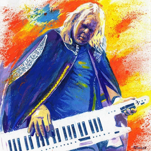 Rick Wakeman Portrait Rock Music Original Acrylic Painting Contemporary Art