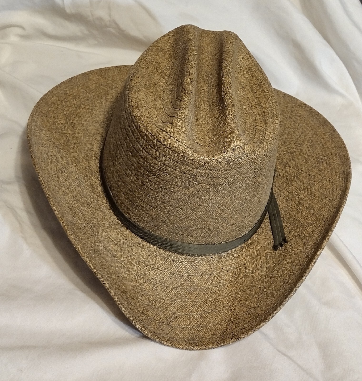VINTAGE BOOTS AND SADDLE STRAW COWBOY HAT SIZE 7 1/8 Gem