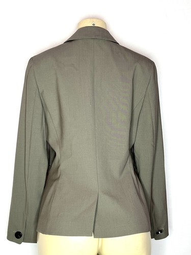 TALBOTS TAUPE STRETCH WOOL BLEND SINGLE BUTTON BLAZER SIZE 8 - Picture 3 of 3