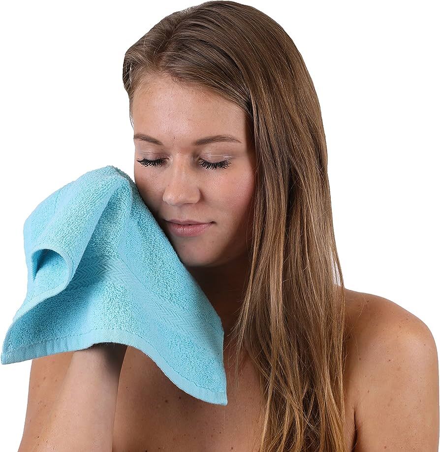 24 Packs 100 Egyptian Cotton Luxury Face Cloth Flannels Wash Cloth