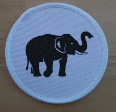 Safari Elefant Tier Patch Abzeichen Aufnäher Badges