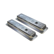 Chrome Valve Covers Fits Small Block Chevy Centerbolt V8 Engines Chrome Valve Covers Fits Small Block Chevy Centerbolt V8 Engines